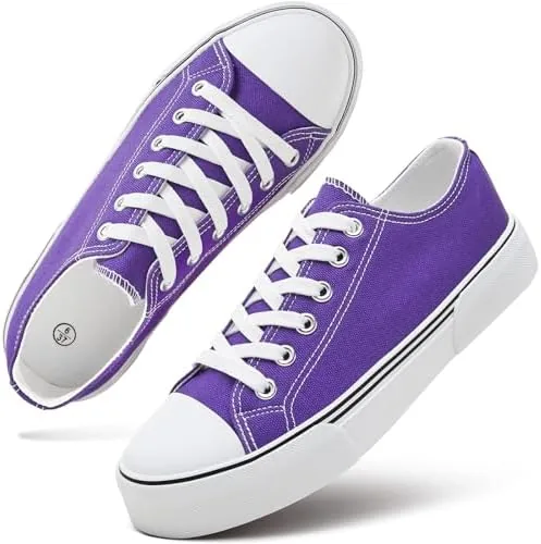hash bubbie canvas shoes for women fashion tennis sneakers dark purpleus7