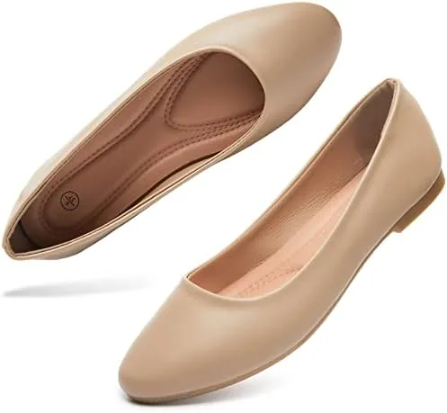 hash bubbie womens ballet flats shoes dress slip on shoes nude us5