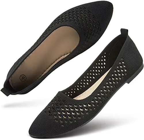 hash bubbie womens mesh flats shoes ballet dress shoes black us7
